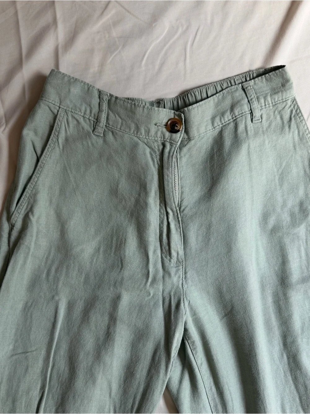 H&M | Sage Green Linen Pants